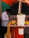 Not a great photo, but a fantastic operation! These streetside fresh orange juice vendors are great and we get the best glass of fresh squeezed juice everytime we see them.
